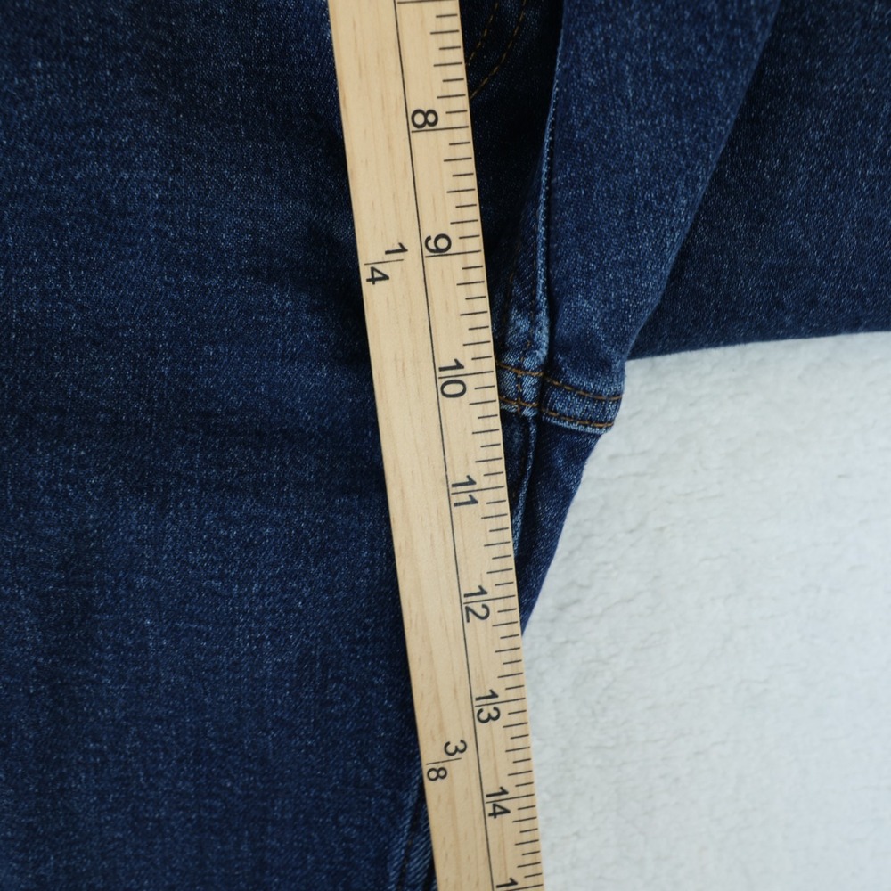Re/Done 70s Stove Pipe Jeans Women's 26 Dark Rinse Straight Button Fly Raw Hem - Picture 11 of 14